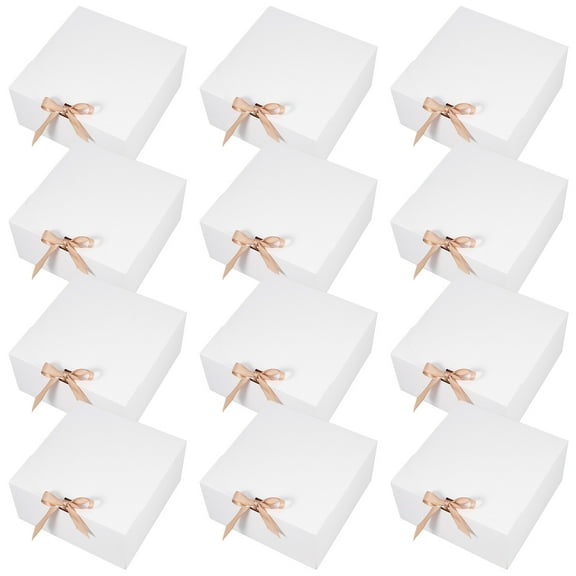 OULII 12pcs Proposal Box White Card Paper Packing for Bridal Shower Party