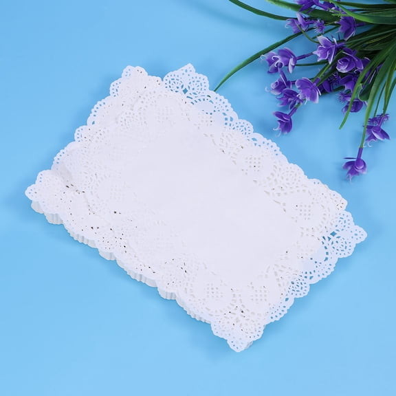 OULII 140Pcs Multi Purpose White Cake Paper Doilies with Oil Absorbing for Weddings Parties