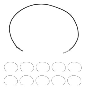 OULII 150 Pieces Black Elastic Hat Straps with Metal Barbs, Adjustable and Secure for Costume Masks and Face Coverings