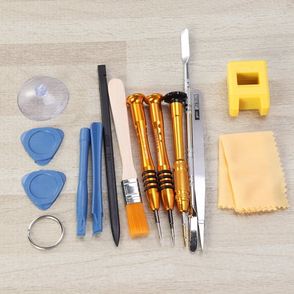 OULII 15Pcs Repair Tools Kit with Nylon Spudger and Microfiber Cloth for Phone Maintenance