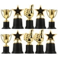 thumbnail image 1 of OULII Golden Star Trophy Set Small Plastic Awards for School Sports Celebrations, 1 of 7