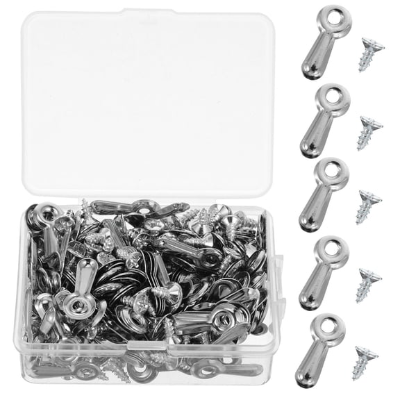 OULII 160Pcs Durable Iron Picture Frame Fastener Clips Plated Silver Backboard Buckle for Frames