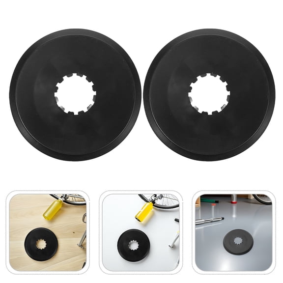OULII 16Pcs Cycling Flywheel Guard Black Plastic Rear Wheel Spokes Protector Durable for Road and Mountain Bikes
