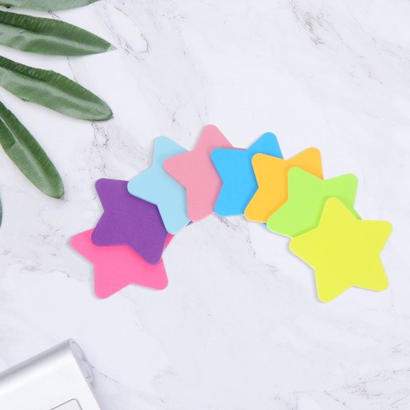 OULII 16Pcs Star Shaped Adhesive Memo Pads with Vibrant Colors for Notebook Planner