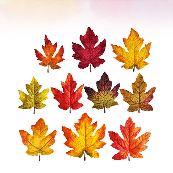 OULII 1Pack Assorted Color Artificial Leaves Decor for Indoor Decoration