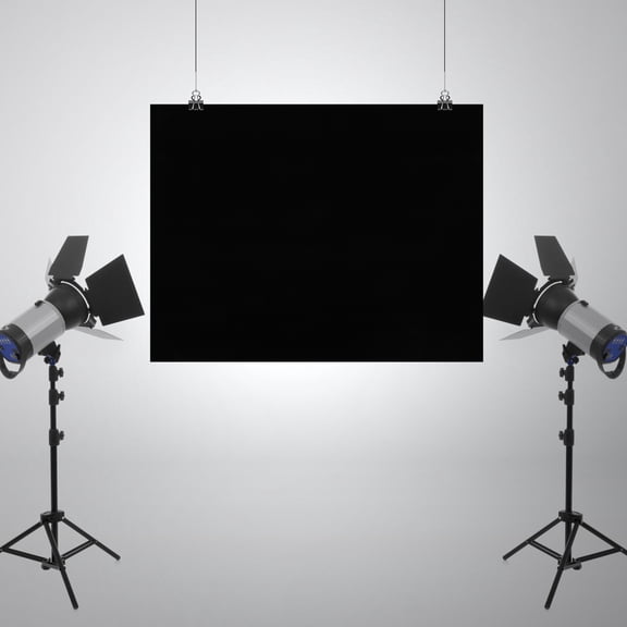 OULII Black Photography Backdrop 1-Pack Non-Reflective Smooth Fabric Background for Studio and Portrait Photos
