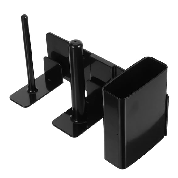 OULII 1Pack Black Side Mounted Cup Lid Straw Organizer Plastic Accessory Management for Coffee Stations