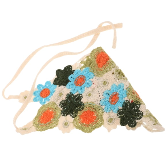 OULII Multicolor Crochet Hair Scarf, Stylish and Practical Accessory for Everyday Wear and Outdoor Activities