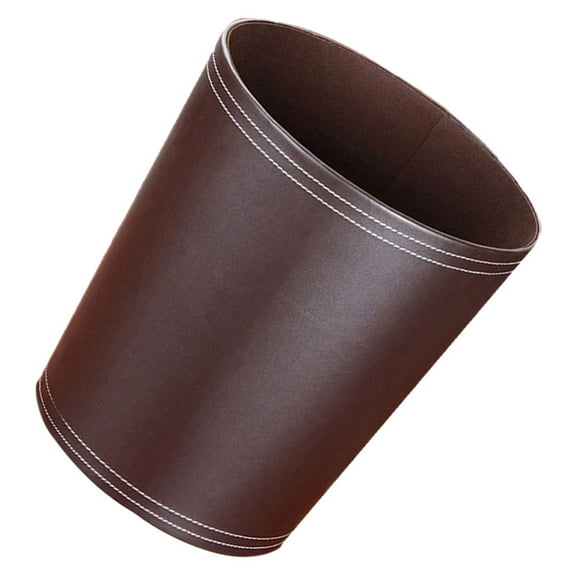 OULII 1Pc Coffee Waste Paper Basket Round Garbage Recycling Container for Home and Office Storage