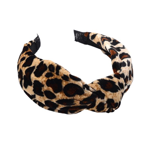 OULII 1Pack Leopard Print Headband Keeps Hair Style for Girls Weddings