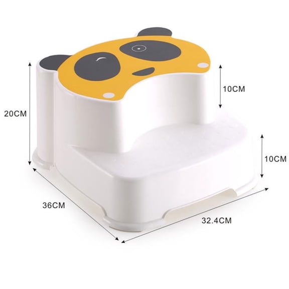 OULII 1-Pack Yellow Plastic Step Stool with Anti- Car Shape Design for Safe Home Use