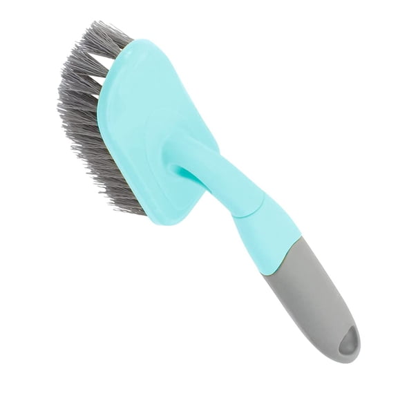 OULII Blue Toilet Scrub Brush with Long Handle for Bathroom and Floor Corners