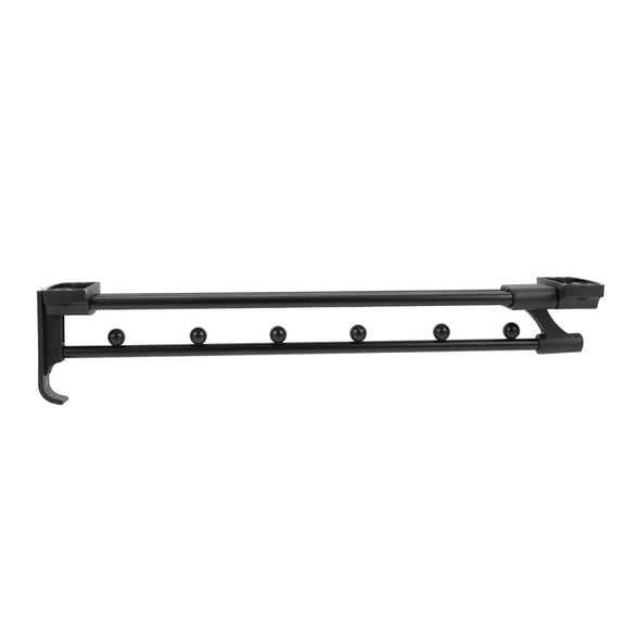 OULII Premium Black Wardrobe Clothes Rail Retractable Closet Bar for Organized Storage