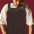 thumbnail image 1 of OULII Water Resistant Bib Apron for Cooking and Serving Coffee Color, 1 of 2
