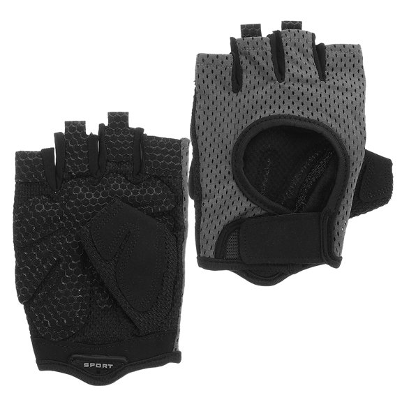OULII  Grey Nylon Breathable Gloves for Outdoor Cycling and Weightlifting