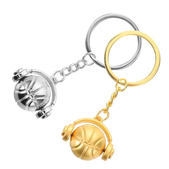OULII Hanging Keychain Basketball Keyring Sports Style Assorted Color for Basketball Fans and Daily Use 1 Pair
