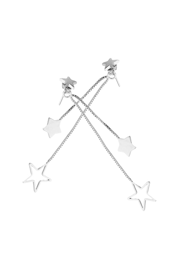 1Pair Tassel Drop Earrings Star Studs Design for Comfort