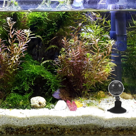 OULII Black Air Stone Fish Tank Bubbler with Rotary Control for Aquarium Oxygenation - 1Pc