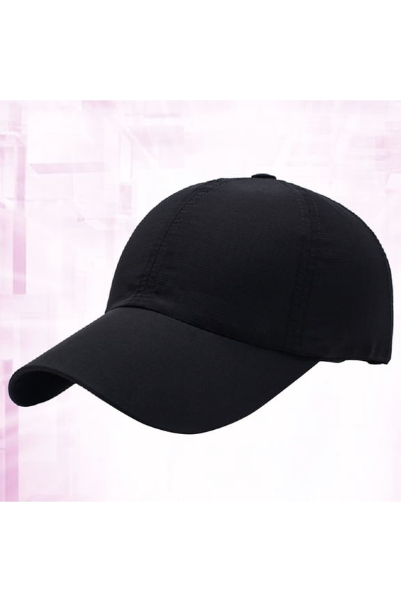 1Pc Black All Match Baseball Cap Peaked Hat Unisex for Outdoor Sports