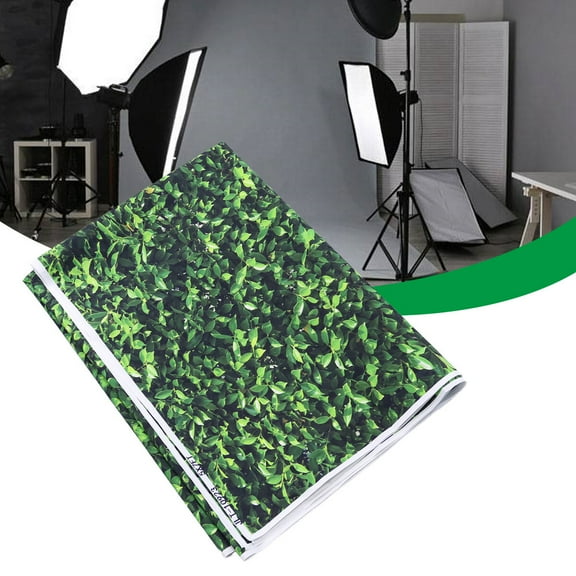 OULII 1Pc Green Photography Cloth Durable Lawn Pattern Background Screen for Photo Backdrop Use