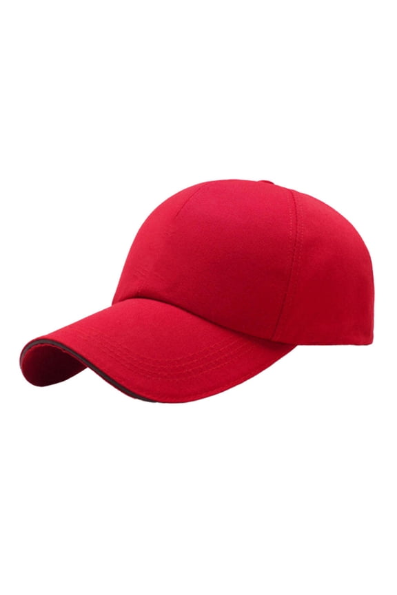 1Pc Red Sports Baseball Cap Stylish Unisex Design for Outdoor Wear