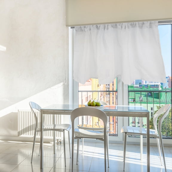 OULII cate White Window Drape, Elegant Look, Dense Texture, Privacy, 1Pc