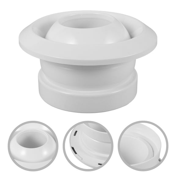 OULII 1Pcs External Wall Exhaust Vent for Outdoor Installation White 8.1X8.1X4.1in