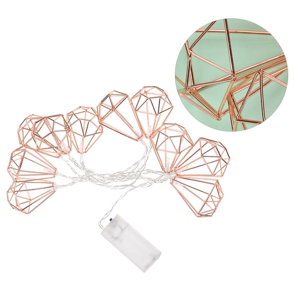 OULII 1Pcs Hanging String Lamps Iron Lights for Outside Decor with Battery Powered