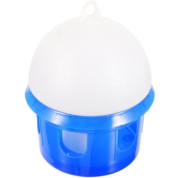 OULII 1Pcs Round Bird Drinker Automatic Water Feeder for Pets Blue