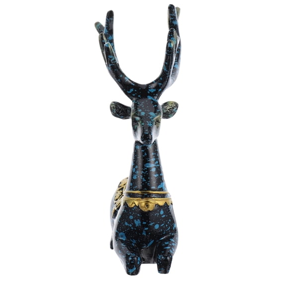 OULII 1Pc Resin Deer Figurine Car Accessory for Elegant Dashboard and Tabletop Decoration