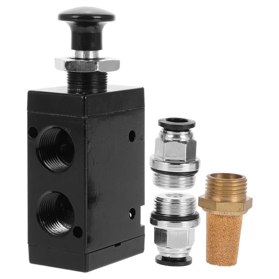 OULII 1Set Adjustable Hand Control Valve Aluminum Alloy Pneumatic Valve for Industrial Air Inlet