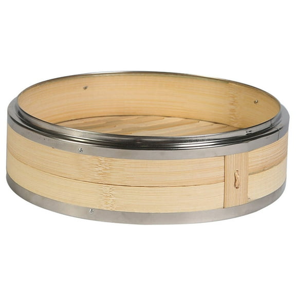 OULII Bamboo Food Steamer Bamboo Steamer Light Yellow 1Pcs