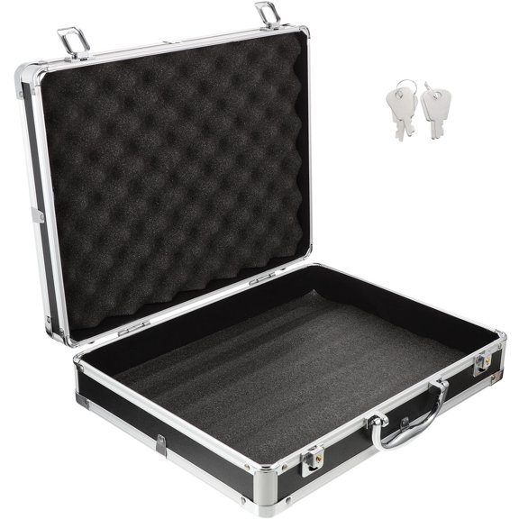 OULII 1Set Black Aluminum Alloy Toolbox Portable Medical Storage Case with Handle