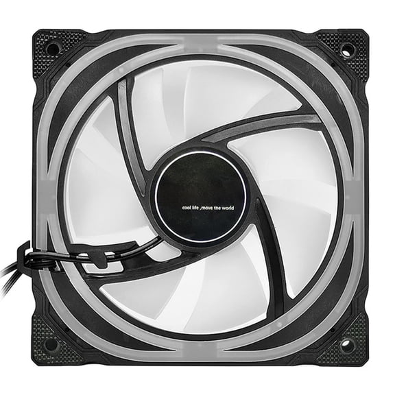 OULII 1Set Computer Cooling Fan 12cm Rgb LED with Controller for Efficient Cooling