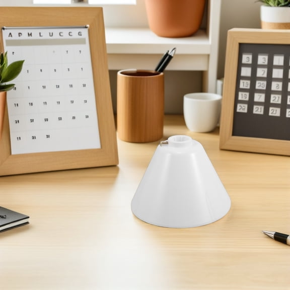 OULII 1Set White Cone Shaped Decorative Cap for Ceiling Fan with Universal Compatibility