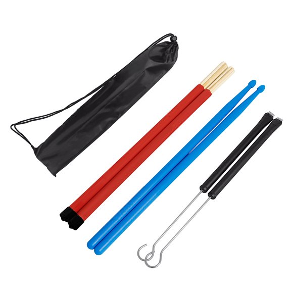 OULII 1Set Drum Brush Kit with Steel Wire and Nylon Drumsticks for Longtime Music Playing