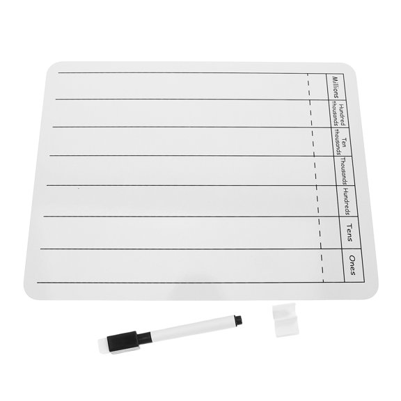 OULII Whiteboard - Long Division, Double Sided, Optimal Layout, Compact, 1Set