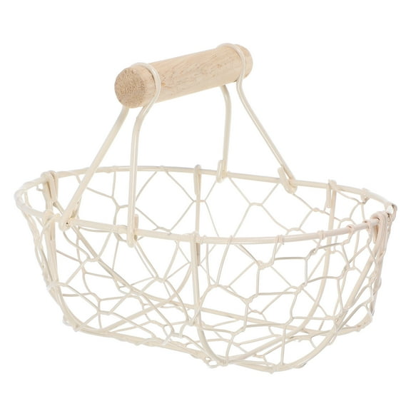 OULII Golden Wire Mesh Fruit Basket for Kitchen with Space Saving Stackable Design