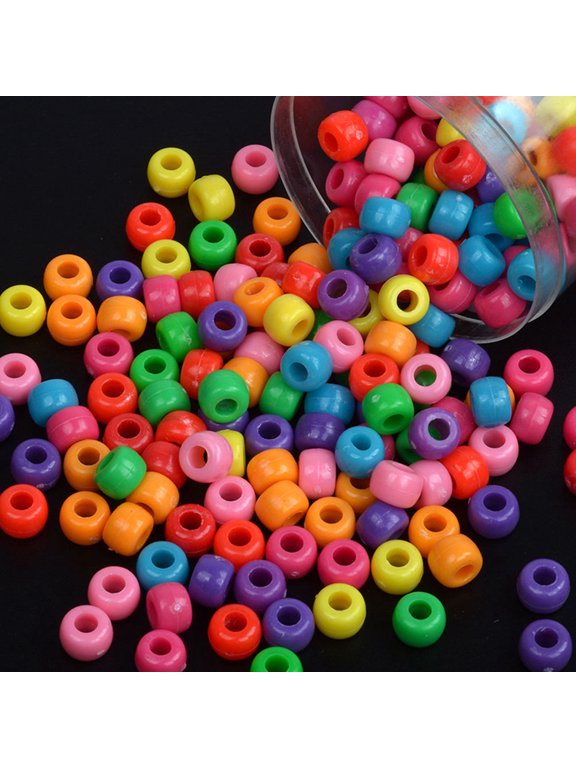 Assorted Color Plastic Craft Beads 6x8mm Spacer Charms for Jewelry Set