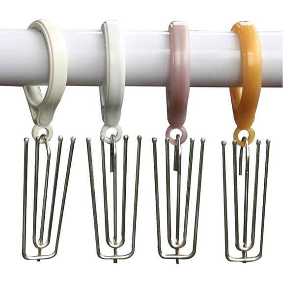OULII 1Set Steel Curtain Pleater Hooks Smooth Sliding Round Rail Hook Body
