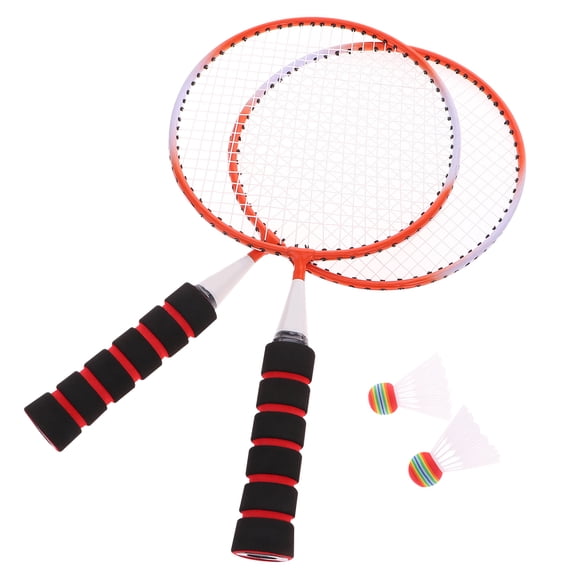 OULII Lightweight Orange Badminton Racket Set with Enhanced Thread Tension for Improved Range and Performance