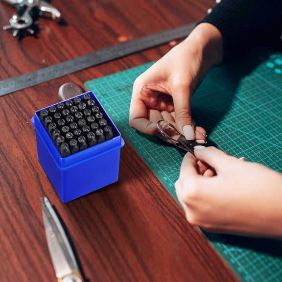 FENGGUIQU 1Set Number Punch Set Metal Punch Tool for Accurate Craft Use Black