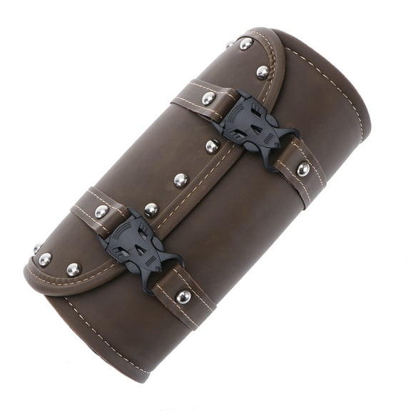 OULII 1Set Motorcycle Rear Bag in Light Brown for Outdoor Riding 8.3x3.9x3.9in