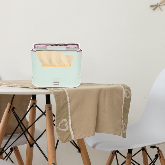 OULII Multipurpose Green Tissue Box Holder with Lightweight PP Material for Living Room and Bedroom
