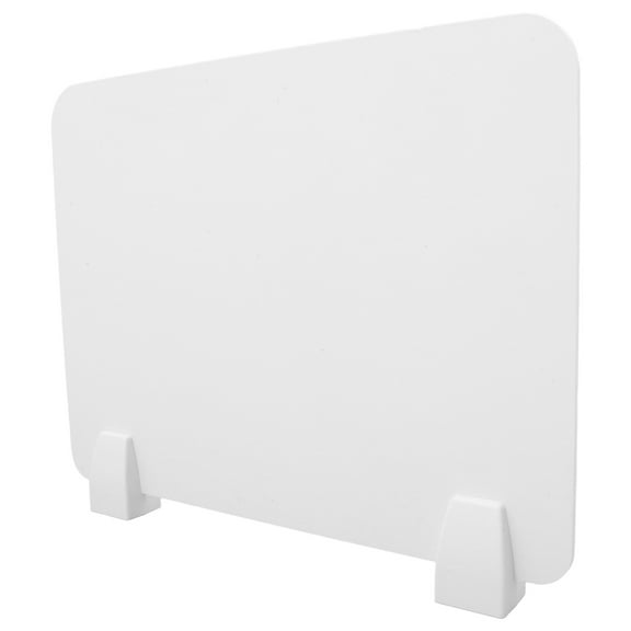 OULII 1Set Self Standing Sneeze Guard Board for Desk White Privacy Panel Barrier