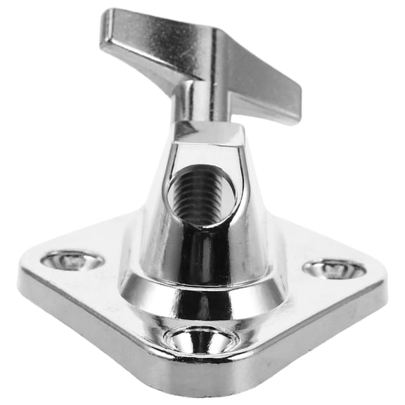 OULII 1Set Metal Drum Leg Mount Plated Silver with Stylish Design for Secure Percussion Instrument Fixing