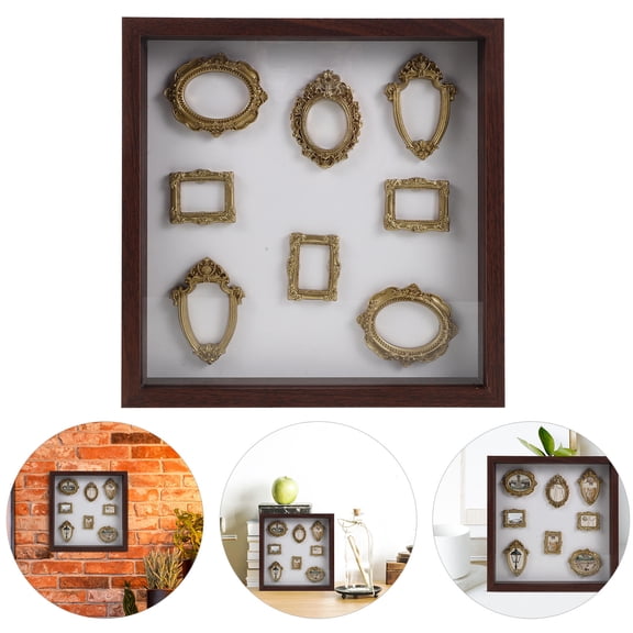 OULII 1Set Small Resin Picture Frame Cube Box for DIY Memories Display with Easy Photo Swap