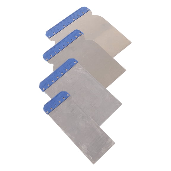 OULII 1Set Stainless Steel Auto Detailing Paint Scraper Kit with Non Slip Handles for Car Body Filler Application