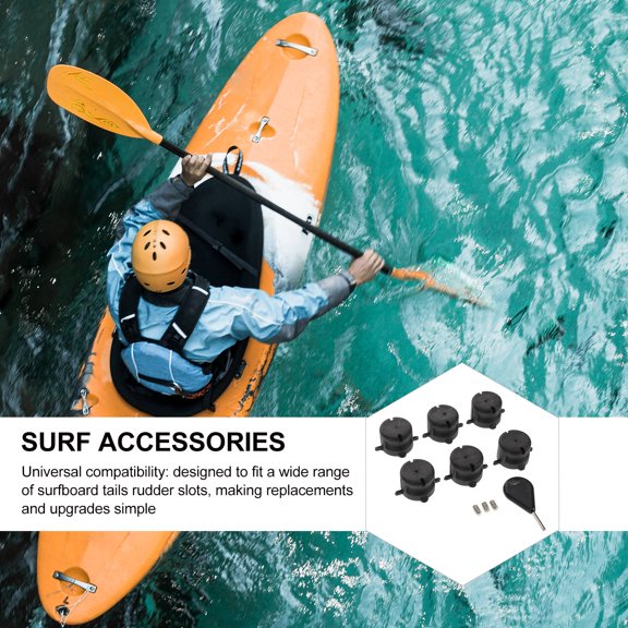 OULII Surfboard Fin Box Secure Installation PVC Black Marine Grade Durability 1 Set