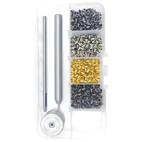 OULII Small Metal Eyelets, Assorted Colors, Easy Installation for DIY Projects